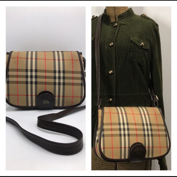 vintage burberry saddle bag